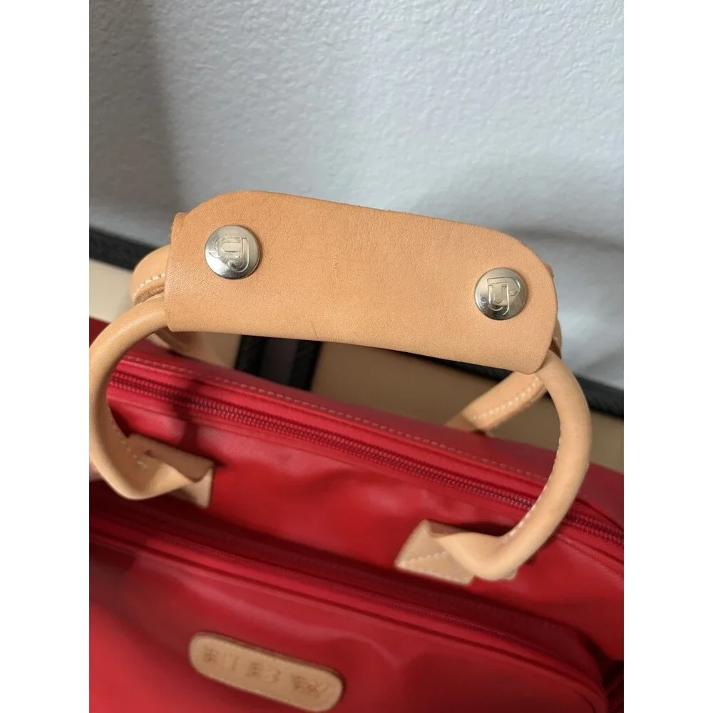 RARE Jon Hart Red Coachman Laptop Work Bag W/Strap and Key Fob Included CLEAN!